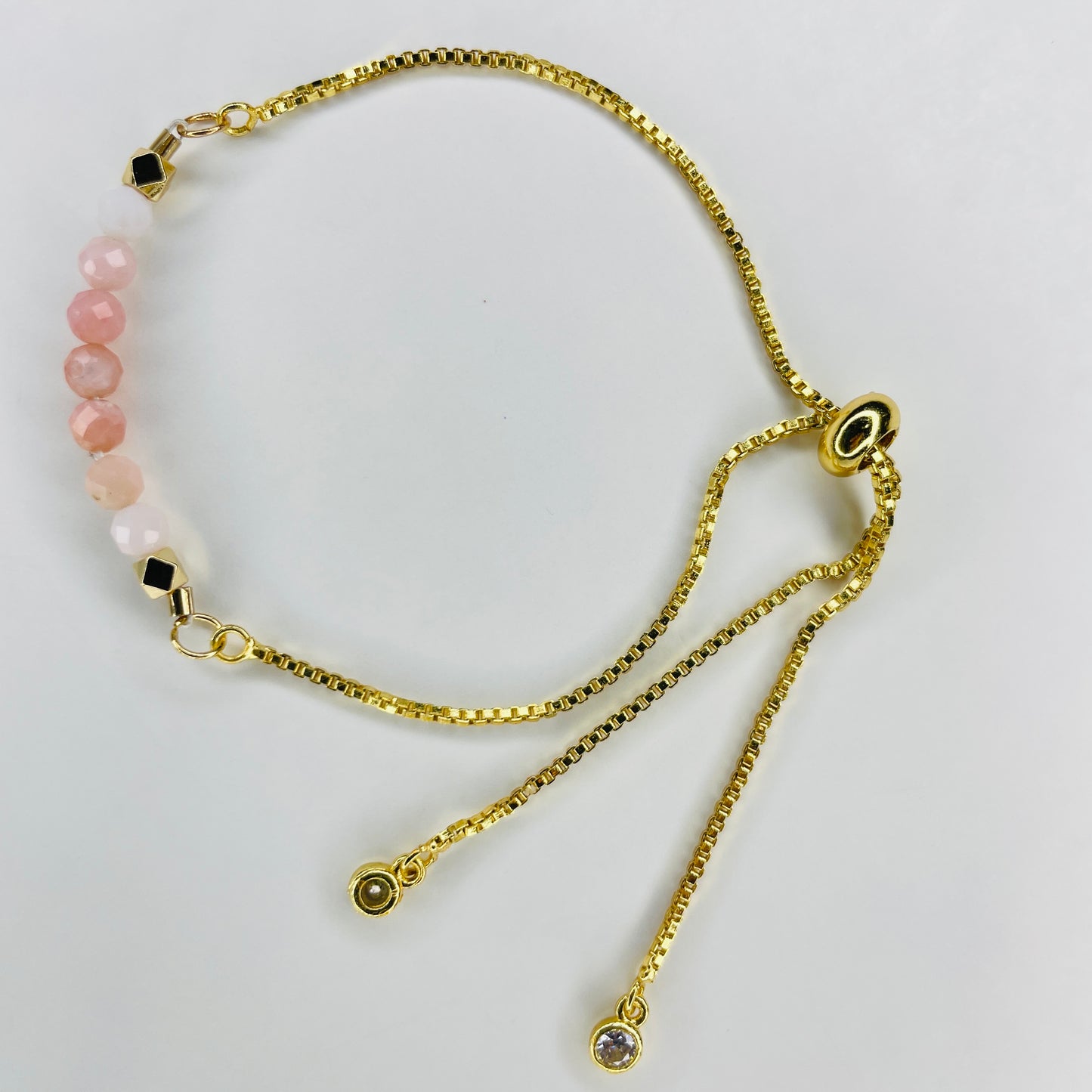 Natural Gemstone Bracelet - Ombré Pink Opal